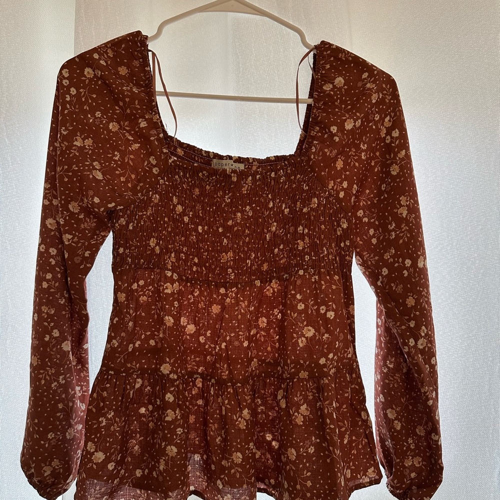 Floral Rust Women's Top